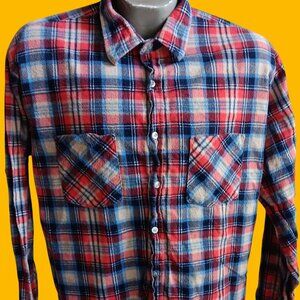 Vintage Mens Flannel Shirt XL 1990's SKATER Shirt DECK CLASSIC PLAID INDY LOGGER